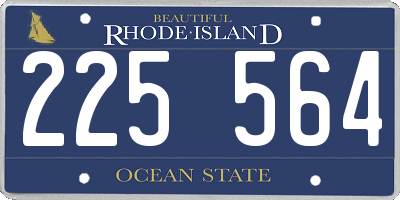 RI license plate 225564