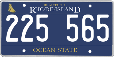 RI license plate 225565