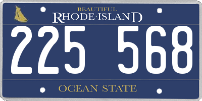 RI license plate 225568