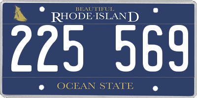 RI license plate 225569