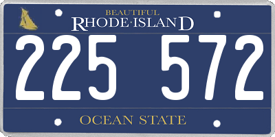 RI license plate 225572