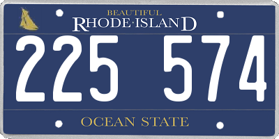 RI license plate 225574