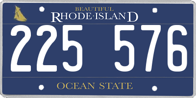 RI license plate 225576