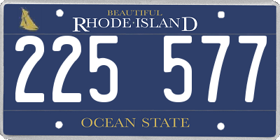 RI license plate 225577