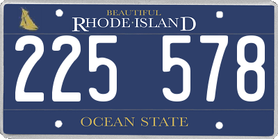 RI license plate 225578