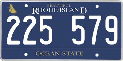 RI license plate 225579