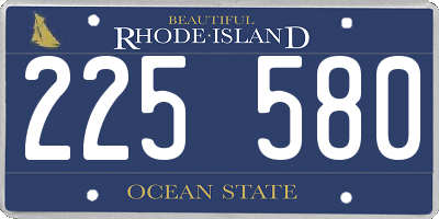 RI license plate 225580