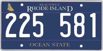 RI license plate 225581