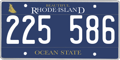 RI license plate 225586