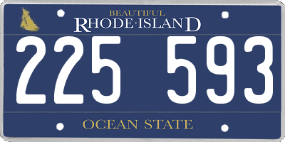 RI license plate 225593