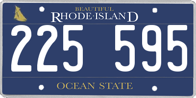 RI license plate 225595