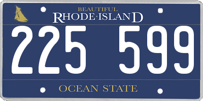RI license plate 225599