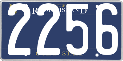RI license plate 2256