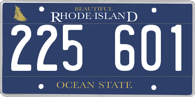 RI license plate 225601