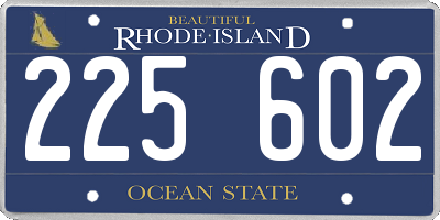 RI license plate 225602