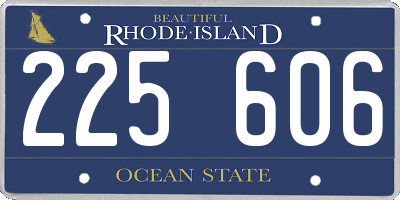 RI license plate 225606