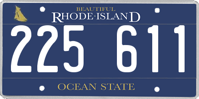 RI license plate 225611