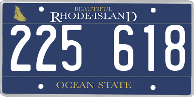 RI license plate 225618