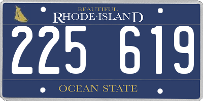 RI license plate 225619