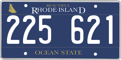 RI license plate 225621