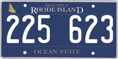 RI license plate 225623
