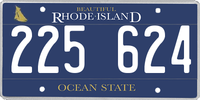 RI license plate 225624