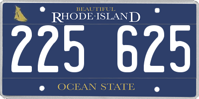 RI license plate 225625