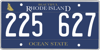 RI license plate 225627