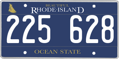RI license plate 225628
