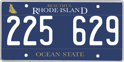 RI license plate 225629