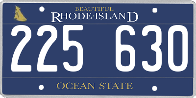 RI license plate 225630