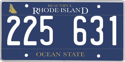 RI license plate 225631