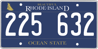 RI license plate 225632