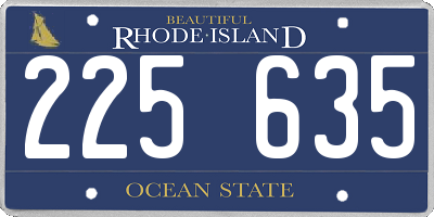RI license plate 225635