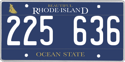 RI license plate 225636