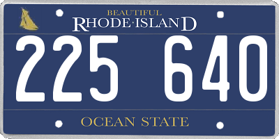 RI license plate 225640