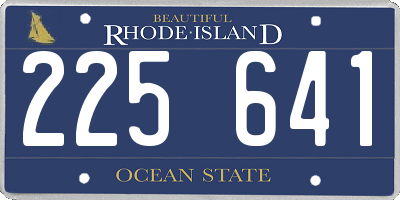 RI license plate 225641