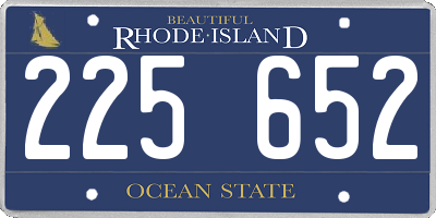 RI license plate 225652