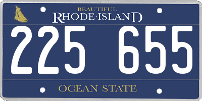 RI license plate 225655