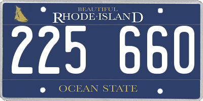 RI license plate 225660