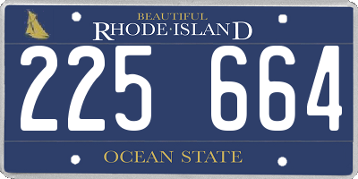 RI license plate 225664