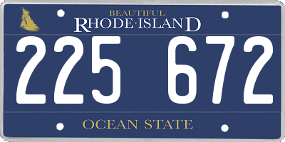 RI license plate 225672