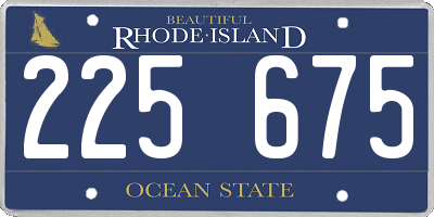 RI license plate 225675