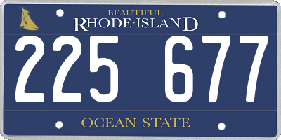 RI license plate 225677