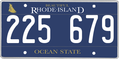 RI license plate 225679