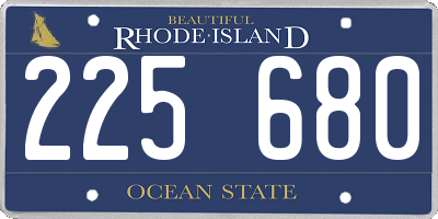 RI license plate 225680