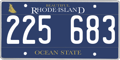 RI license plate 225683