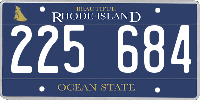 RI license plate 225684