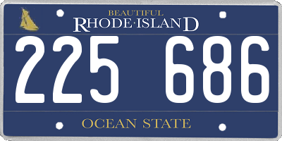 RI license plate 225686