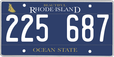 RI license plate 225687